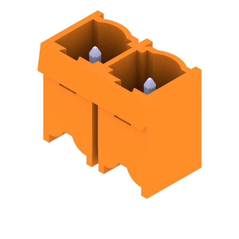 1048870000 - 2-Pole 7.62mm PCB Connector, 3.2mm Pins, 180° Angle  (Pack of 100)