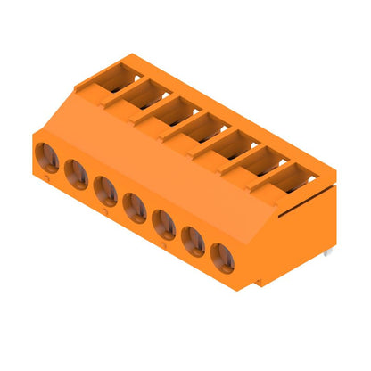 2429550000 - 5.00mm Orange PCB Terminal, 7 Poles, 180° Orientation  (Pack of 48)