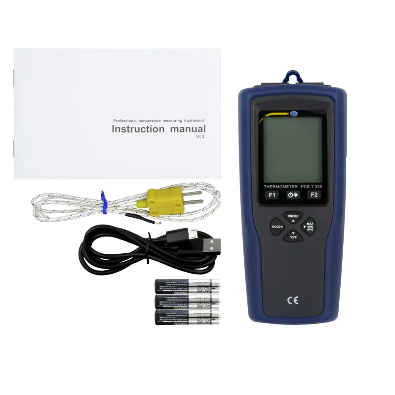 PCE-T 330 - Dual-Channel Thermometer with 20,000 Data Points Storage