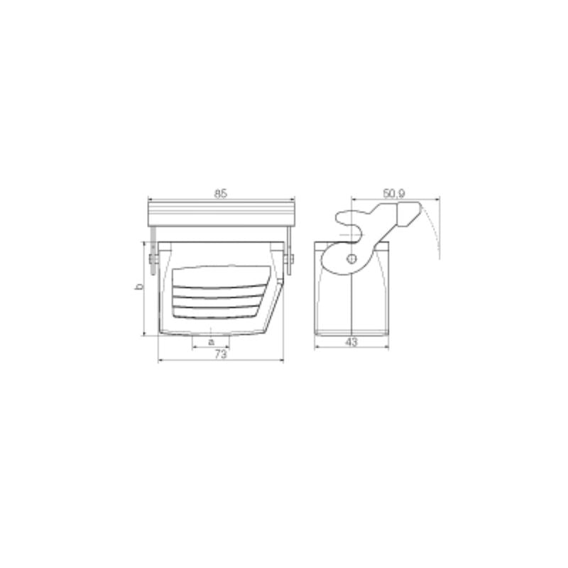 1787740000 - IP65 HDC 10B KLU Coupling Housing, M20 Cable Entry