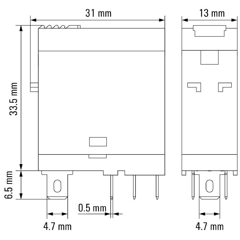 7760056315 - D-SERIES 24V DC Relay with 10A Capacity and Test Button  (Pack of 20)