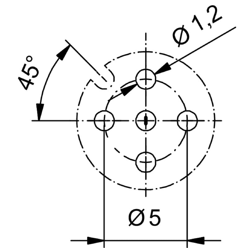 2422370000 - M12 4-Pole Connector, 5.5mm Height, Nickel-Plated Housing  (Pack of 10)