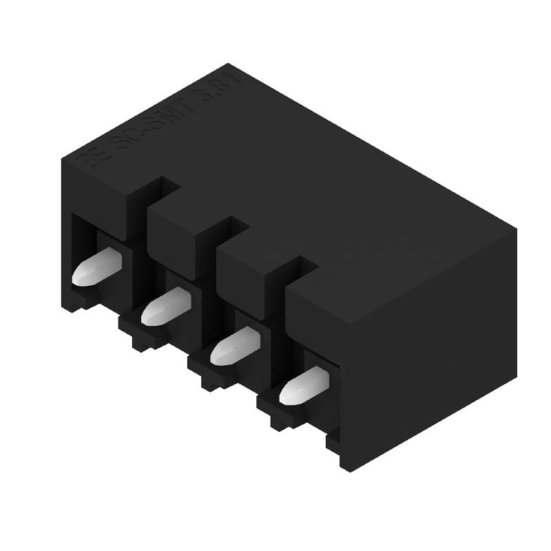 1863750000 - 3.81mm Pitch Male Header PCB Connector, 4 Poles, Black Finish  (Pack of 50)