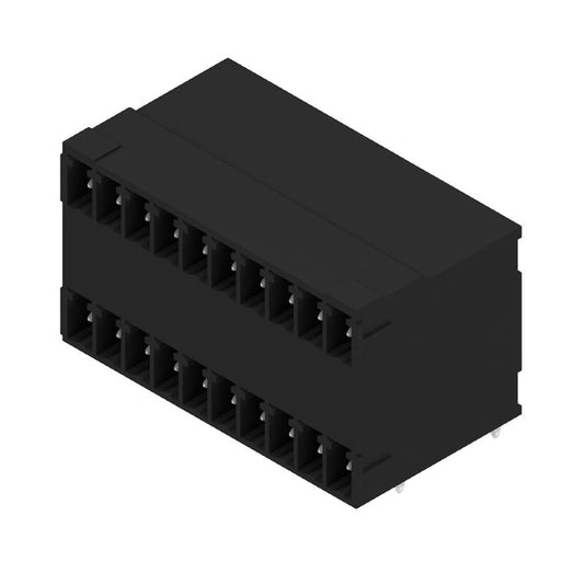 1973810000 - 3.81mm 20-Pole Male PCB Connector, Black Finish, 50 Pieces  (Pack of 50)