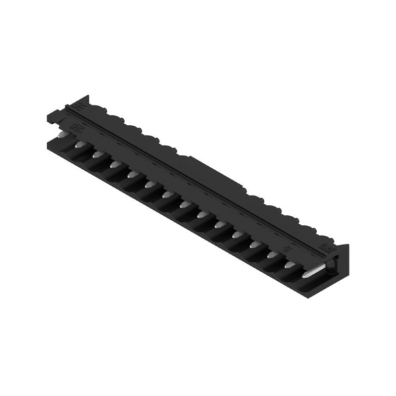 1774892001 - 5.08mm Male PCB Connector, 15 Poles, 90° Angle, Black  (Pack of 50)