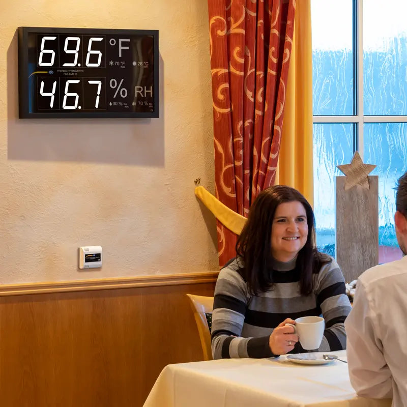 PCE-EMD 10 - Durable Psychrometer with 100mm Display for Temperature & Humidity Monitoring