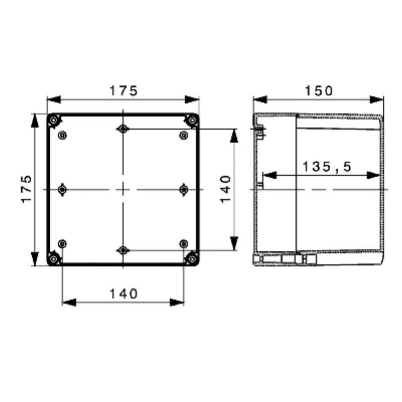 9535440000 - 175mm Transparent Polycarbonate Enclosure with IP66 Protection