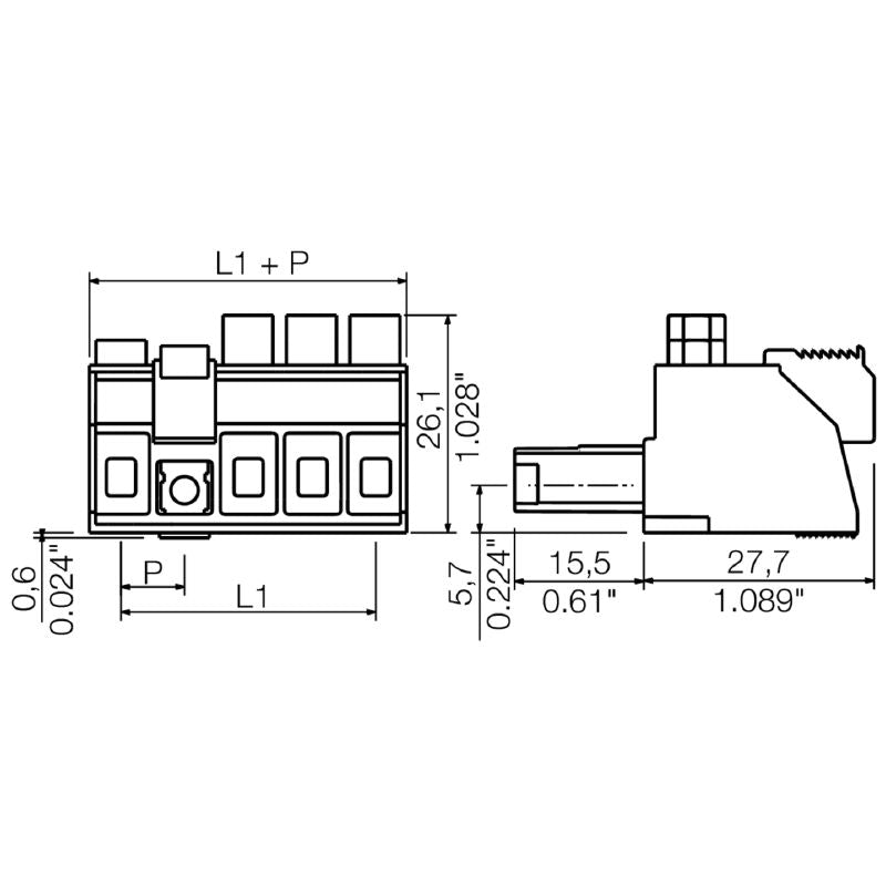 2585820000 - 7.62mm Female PCB Connector for Field Connections  (Pack of 52)