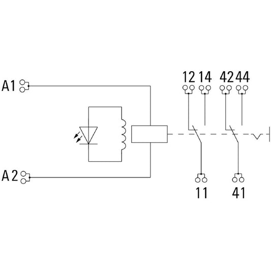 2576080000 - 24VAC Gold-Plated Relay Module with Push-In Connection  (Pack of 10)