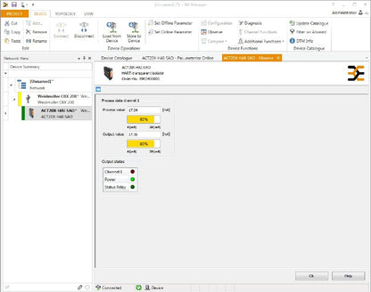 2456140000 - HART Signal Isolator, 1-Channel, 4-20mA, Ex-Zone Compatibility