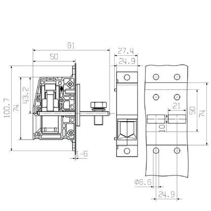 1250670000 - 95 mm² Feed-Through Terminal, Black, Screw Connection  (Pack of 10)