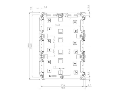 2632810000 - Black FieldPower Enclosure 196x284x42mm, IP65 Rated