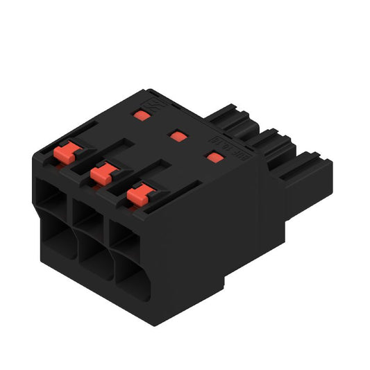2493400000 - 10.16mm Female PCB Connector with 3 Poles and 180° Angle  (Pack of 36)