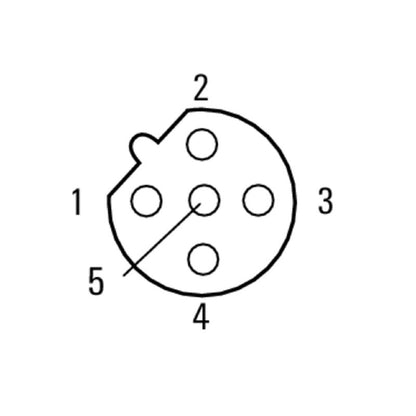 2485310000 - IP67 Rated M12 Connector with Gold Plated Contacts
