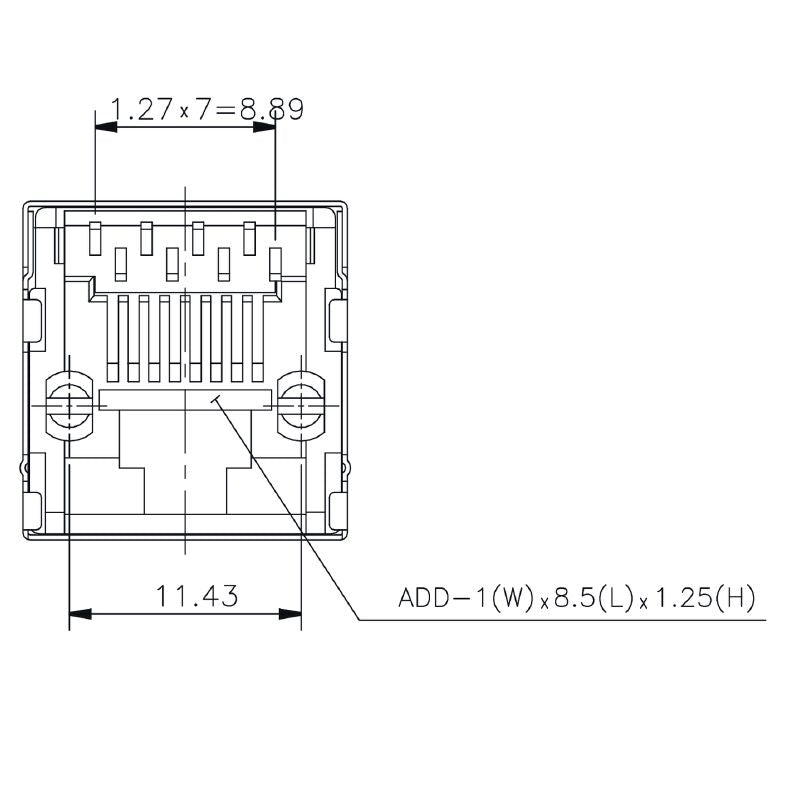 2562970000 - Cat. 5 PCB Modular Jack, 180° Angle, RoHS Compliant  (Pack of 200)