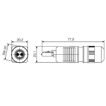 1963340000 - Durable IP67 LC-Duplex Single-Mode FO Connector, Variant 4  (Pack of 10)