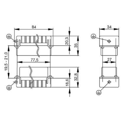 1651240000 - HDC Male Insert, 72 Poles, 84.5mm for Crimp Connections
