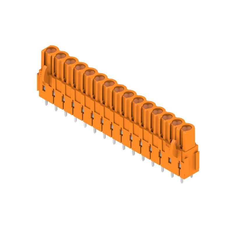 1682860000 - 15-Pole PCB Connector, 180° Angle, THT Solder, Orange Box  (Pack of 24)