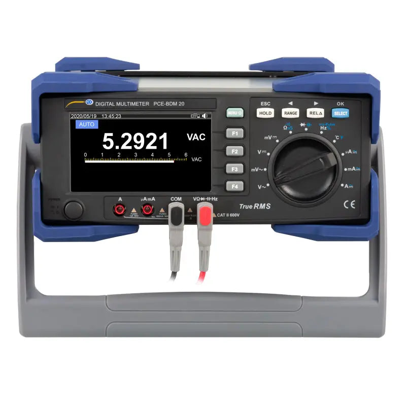 PCE-BDM 20 - Ergonomic Digital Multimeter with USB, Dual Thermocouple Support