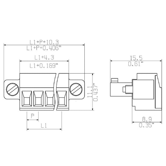 2640940000 - OMNIMATE Connector 0.2-1.5mm² Clamping Yoke, RoHS Compliant  (Pack of 60)