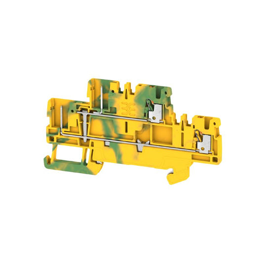 2485870000 - Green/Yellow Push-In PE Terminal for 1.5 mm² Wires, 500 V  (Pack of 50)
