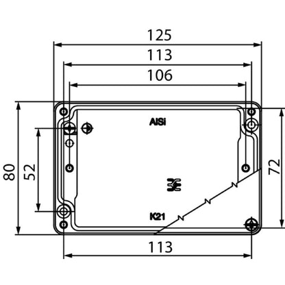 1966250000 - IP67 Rated Variant 4 Junction Box with 2 Straight Ports
