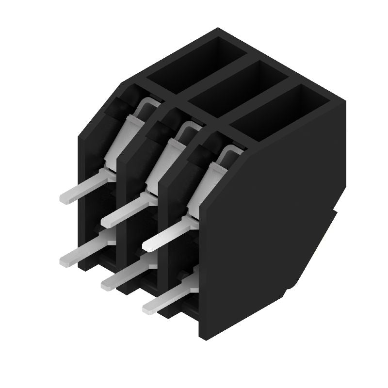 1885890000 - 3-Pole Black PCB Terminal, 3.81mm Pitch, Angled 135°  (Pack of 46)