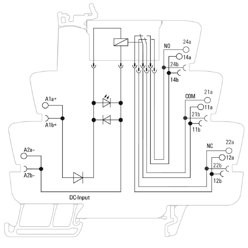 1123610000 - 24VDC Relay Module with 2 AgNi Contacts, 8A Capacity  (Pack of 10)