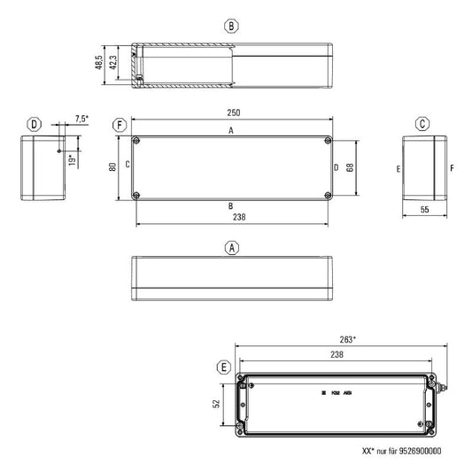 1329690000 - 80mm Aluminium Enclosure, Silver Grey, RoHS Compliant