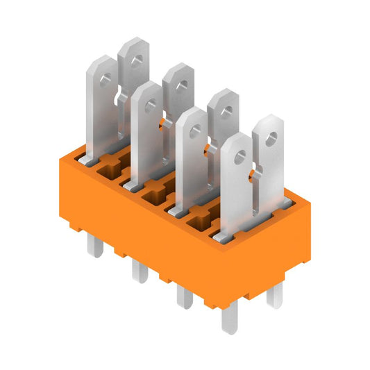 9500430000 - 5.00mm Orange PCB Terminals with 180° Connection, 4 Poles  (Pack of 100)