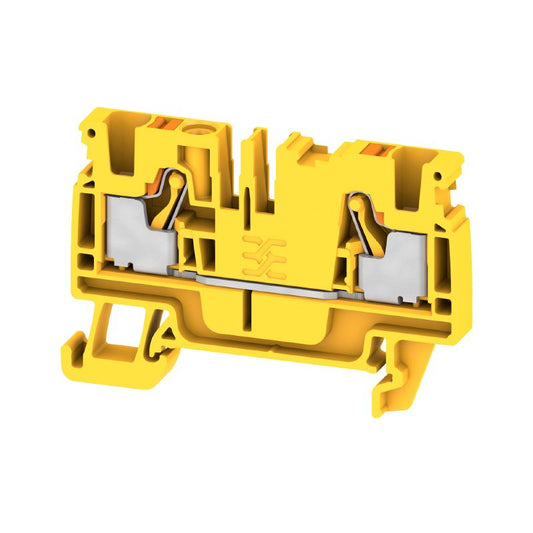 2051250000 - Yellow 4 mm² Feed-Through Terminal, 800 V, PUSH IN Connection  (Pack of 100)