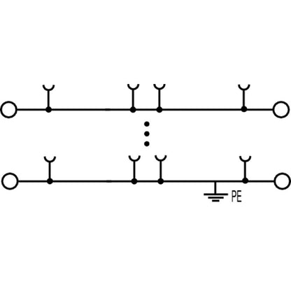 2552120000 - 35mm² Feed-Through Terminal, Dark Beige, Push-In Connection