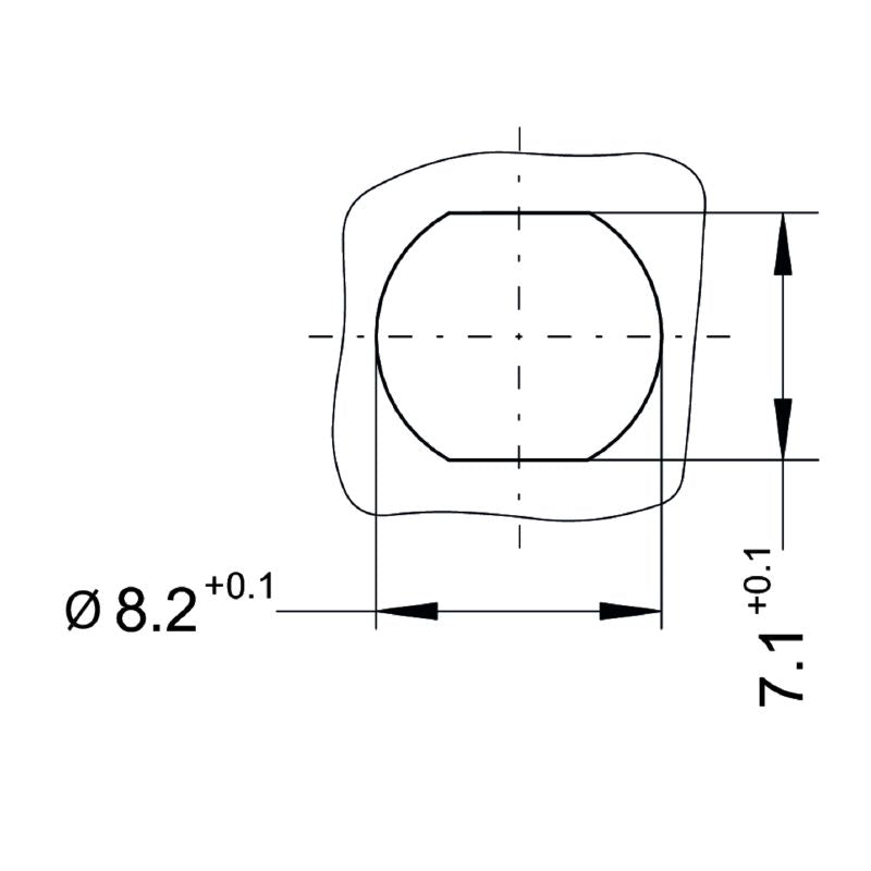 1078720000 - 0.5m M8 Thread Plug Connector with 4 Poles