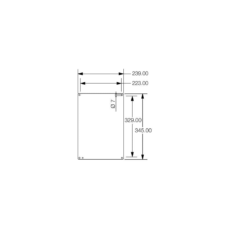 1193980000 - Silver 345mm Terminal Box in Galvanized Steel