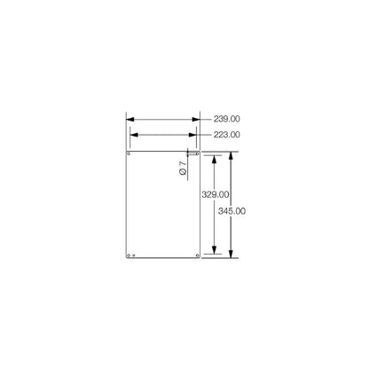 1193980000 - Silver 345mm Terminal Box in Galvanized Steel
