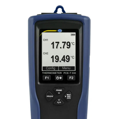PCE-T 330 - Dual-Channel Thermometer with 20,000 Data Points Storage