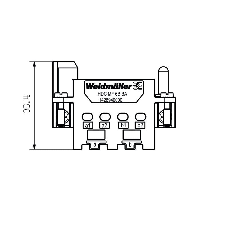 1428940000 - Diecast Zinc Connection Device, 51mm Width, ROHS Compliant