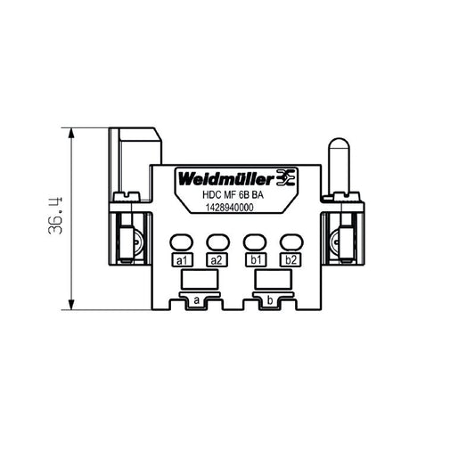 1428940000 - Diecast Zinc Connection Device, 51mm Width, ROHS Compliant