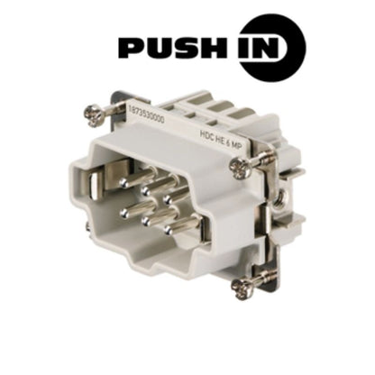 1873530000 - 6-Pole PUSH IN Connector, 500V, 24A, 51mm Depth