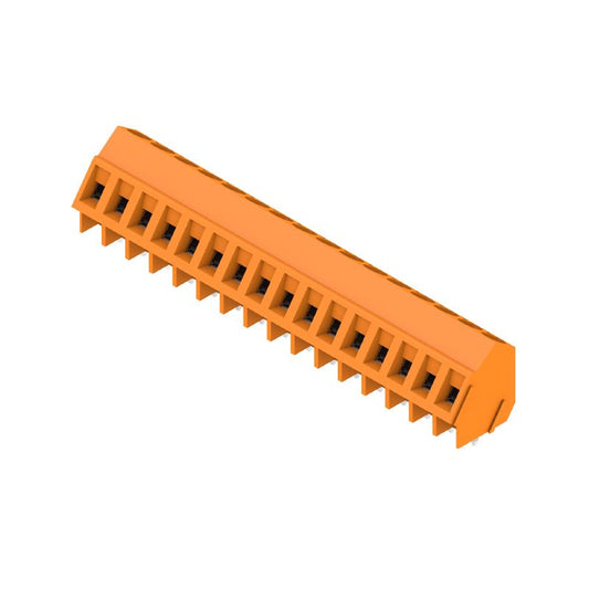 1233940000 - 5mm Pitch Orange PCB Terminal, 16 Poles, 135° Orientation  (Pack of 50)