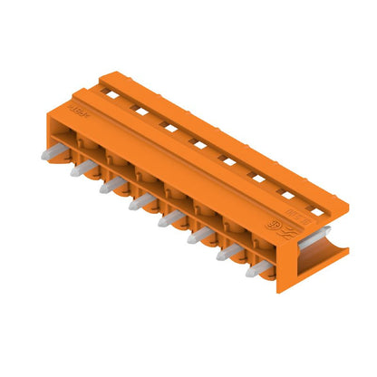 1581380000 - 5mm 8-Pole Male PCB Connector, Through-Hole Solder, Orange  (Pack of 50)