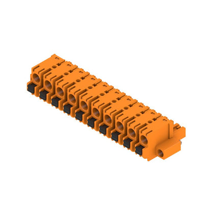 1230310000 - 10-Pole 7.62mm Female Connector, 180° Angle, PUSH IN Design  (Pack of 18)