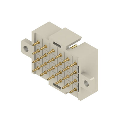 1445800000 - 24-Pole Gold-Plated PCB Connector, 180° Angle, 5mm Pitch  (Pack of 20)