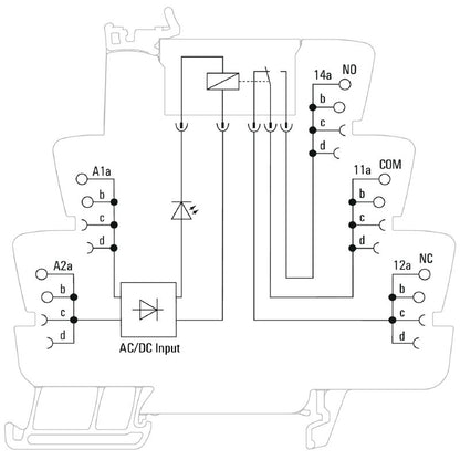2618260000 - 230VUC Relay Module 16A with CO Contact and PUSH IN Connection  (Pack of 10)