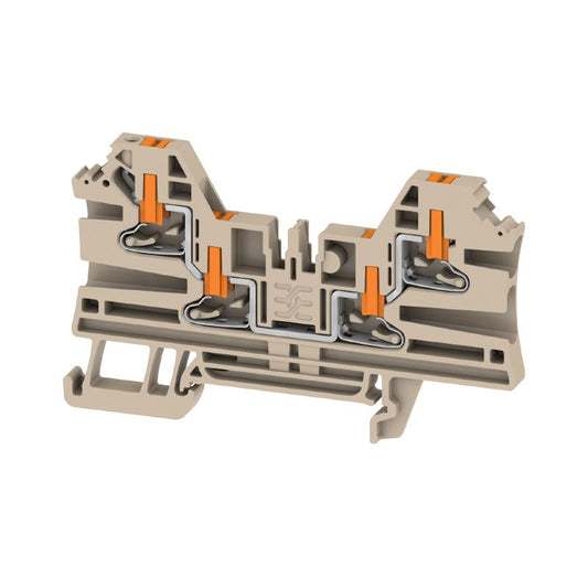 2847460000 - Dark Beige 2.5 mm² Terminal Block, 24 A, Push-In Connection  (Pack of 50)