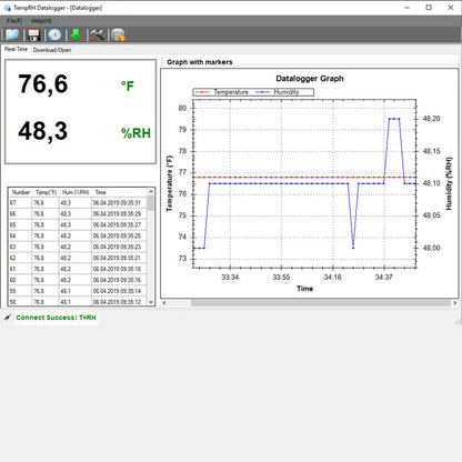PCE-HT 72 - LCD Climate Meter for Temp & Humidity with ISO Report