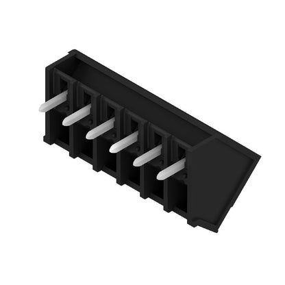 1977240000 - 3.81mm 6-Pole PCB Connector with 135° Elbow, Black Finish  (Pack of 50)