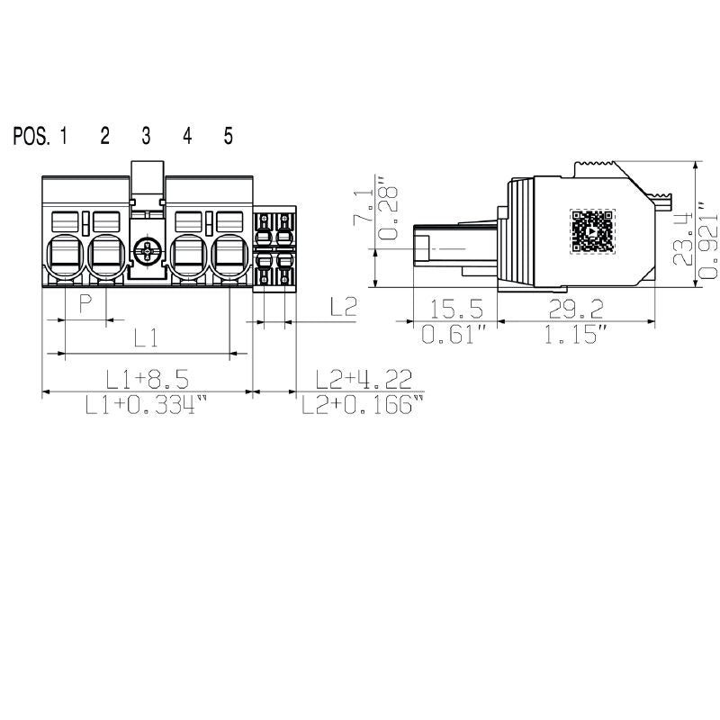 1081730000 - 7.62mm Pitch 3-Pole PCB Connector with Field Connection  (Pack of 35)
