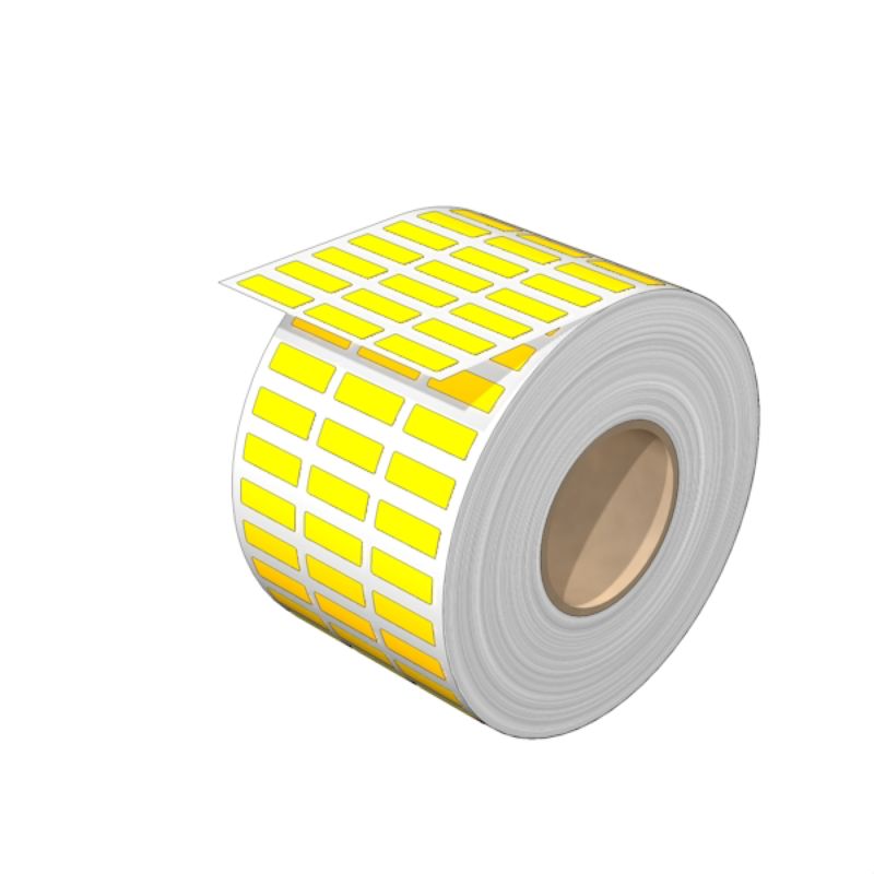 2496780000 - Yellow 6x17mm Polyester Device Markers, 1000 Stickers  (Pack of 1000)