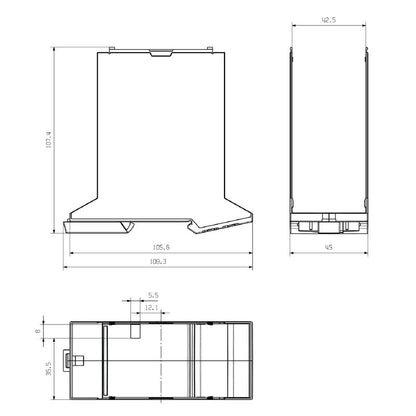 2579680000 - Modular Light Blue Housing for 12 Connectors, 45mm Wide  (Pack of 6)
